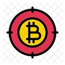 Objetivo Bitcoin Enfoque Icono