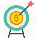 Objetivo De Bitcoin Bits De Objetivo De Bitcoin Precio Objetivo De Bitcoin Icono