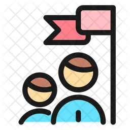 Objetivo del equipo de negocios  Icono
