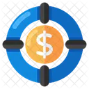 Objetivo Monetario Objetivo En Dolares Objetivo Financiero Icono