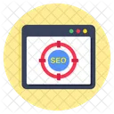 Objetivo Seo Objetivo Seo Objetivo Seo Icono