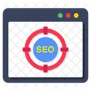 Objetivo Seo Objetivo Seo Objetivo Seo Icono