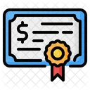 Obligaciones Bonos Certificados Icono
