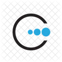 Icone Abstrato Obscuro Circulo Ícone