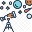 Observacion De Estrellas Observacion Astronomica Icono