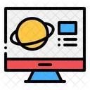 Observation Computer Planet Icon