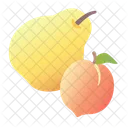 Obst Birne Pfirsich Symbol