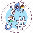 Hashtag Evento Marketing Ícone