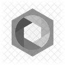 Hexagonal Diafragma Obturador Icono