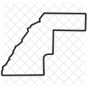 Occidental Mapa Pais Icono