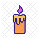 Occult Candle Contour Icon