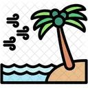 Ocean Air Relaxation Beach Icon