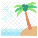 Ocean Air Relaxation Beach Icon
