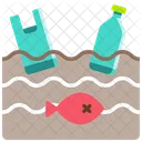Ocean Garbage Pollution Icon