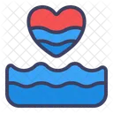 Love Water Heart Icon