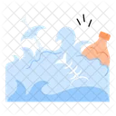 Ocean Pollution Eco Icon