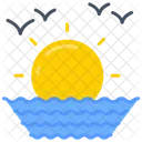 Ocean Sunrise Sunrise Sea Icon