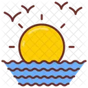 Ocean Sunrise Sunrise Sea Icon