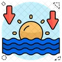 Ocean Sunset Dusk Evening Icon