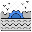 Ocean Sunset  Icon