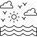 Ocean Waves Sea Waves Blue Ocean Icon