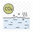 Contaminación por CO2 en el océano  Icono