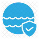 Oceans Day Shield Save Ocean Icon