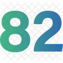 Ochenta Y Dos Numeros Numerico Icono