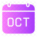 October Month Calendar Icon