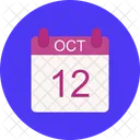 October Calendar Date Icon