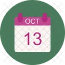 October Calendar Date Icon