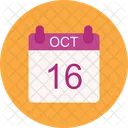 October Calendar Date Icon