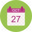 October Calendar Date Icon