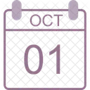 October Calendar Date Icon