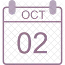 October Calendar Date Icon