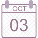 October Calendar Date Icon