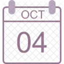 October Calendar Date Icon