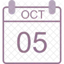 October Calendar Date Icon