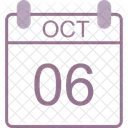 October Calendar Date Icon