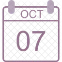 October Calendar Date Icon