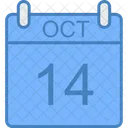 October Day Calendar Icon