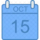 October Day Calendar Icon