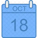 October Day Calendar Icon