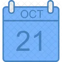 October Day Calendar Icon