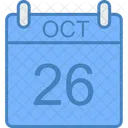 October Day Calendar Icon