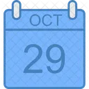 October Day Calendar Icon