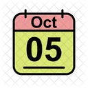 October Calendar Date Icon