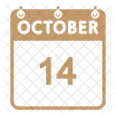 October Calendar Colorfill Icon