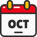 October calendar  Icon