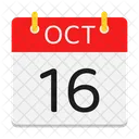 October Calendar Date Icon